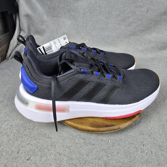Adidas Racer TR23 Shoes Men's Size 10.5 Running, Carbon Black Royal Blue IG7328 - Picture 2 of 11